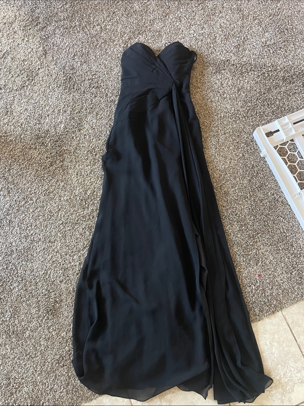 Strapless Black Formal Evening Dress
